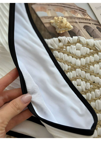 Білий літній жіночий літній білий роздільний купальник No Brand