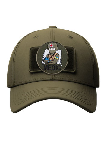 Набір шевронів 2 шт. на липучці MEDIC хакі 7,5х7,5 см, вишитий патч шеврон нашивка медична, медичний IDEIA (302243372)