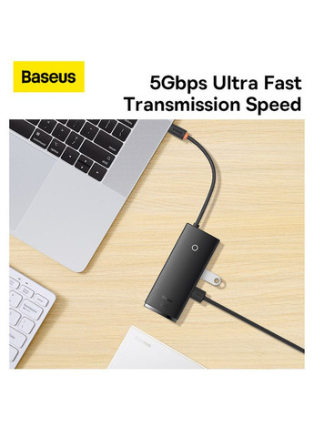 USB-хаб 6in1 Lite Series 6-Port Type-C HUB Adapter Type-C to USB3.0*2, Type-C (PD)*1, 4KHDMI, TF, SD Baseus (369931629)