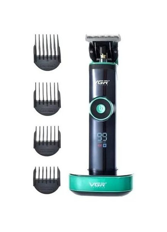 Универсальная машинка триммер для стрижки волос V-671 аккумуляторный с набором насадок и LED дисплеем VGR (364666020)