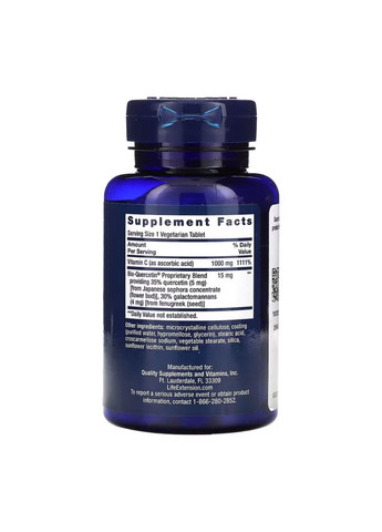 Vitamin C & Bio-Quercetin Phytosome - 60 vcaps Life Extension (369397832)