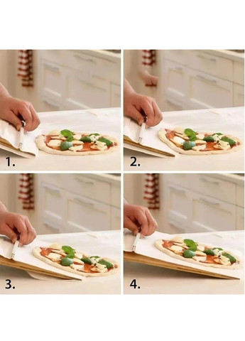 Кухонная раздвижная лопатка доска слайдер с деревянной ручкой для приготовления пиццы теста выпечки 25х25 см (480840-Prob) Unbranded (345559566)