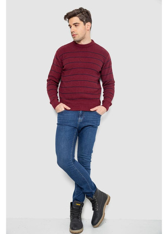 Бордовий демісезонний светр чоловічий в смужку Sport Line