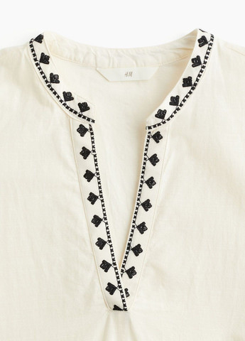 Молочна кежуал сукня H&M з орнаментом