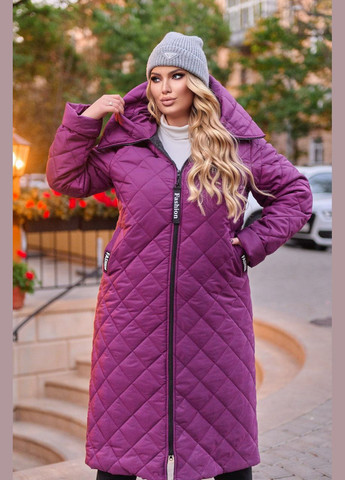 Бордовая зимняя женская теплая куртка с капюшоном цвет черный New Trend