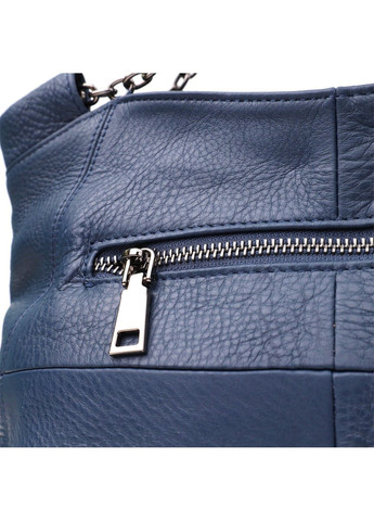 Женская сумка на каждый день из натуральной кожи 22988 Синий Vintage (357494944)