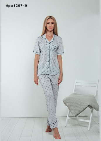 Бесцветная женская пижама тонкий трикотаж BOYRAZ