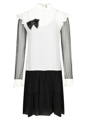 Чорно-білий святковий сукня Twinset однотонна