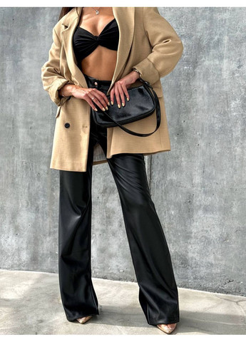 Жіночі штани з вирізами екошкіра No Brand Г1469-1162 (363839555)