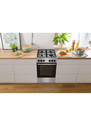 Плита GG5A11XF газова, 70л, 50x60см, чавун, нерж Gorenje (361965905)