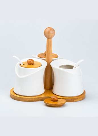 Набір баночок для спецій 3 штуки на підставці TS Kitchen (315637739)