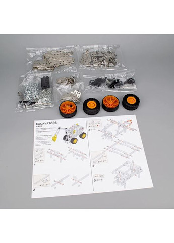 Металевий конструктор Бульдозер 1021 DIY 430 предметів No Brand (342369283)