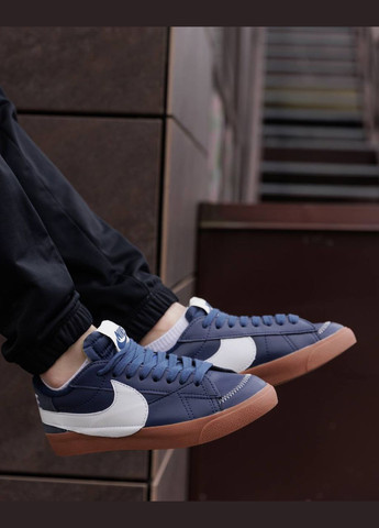 Синій всесезонні кросівки nike nd No Brand Blazer Low 77 Jumbo Blue
