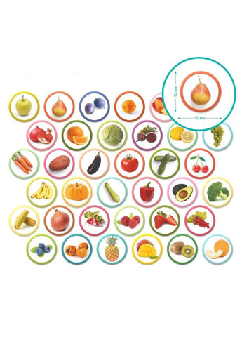 Магнитный набор Монтессори "Овощи, фрукты и ягоды" 200272 No Brand (365638350)