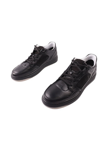 Чорні кеди чоловічі чорні натуральна шкіра Vadrus 546-24DTS