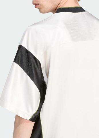 Белый демисезонный спортивный лонгслив adidas с логотипом