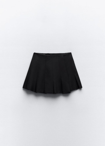 Черная повседневный однотонная юбка Zara
