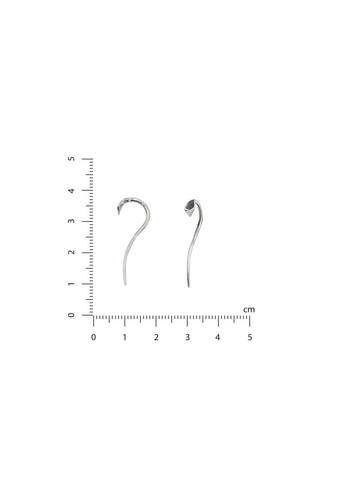 Серьги-протяжки серебряные Кобра Totem 925 Skifska Etnika (364202525)