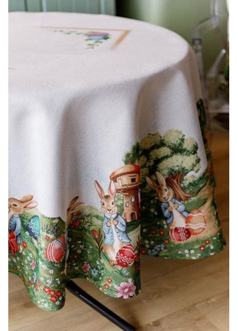 Кругла гобеленова скатертина Лужайка D 180 см (8302) Прованс (361785072)