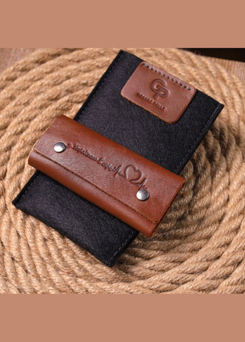 Чудова ключниця у глянцевій шкірі Серце 16721 Світло-коричнева Grande Pelle (331908328)