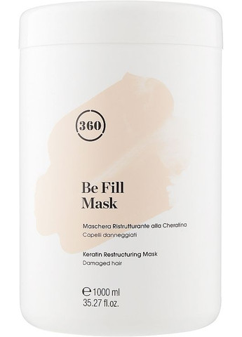 Питательная маска для сухих и поврежденных волос с кератином Be Fill Damaged Hair Restructuring Mask 500ml (906514-82731) 360 (368653968)