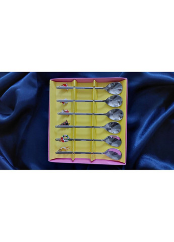 Новогодний подарочный набор из 6 ложек подарок столовые приборы (арт. 1703) No Brand (369962993)