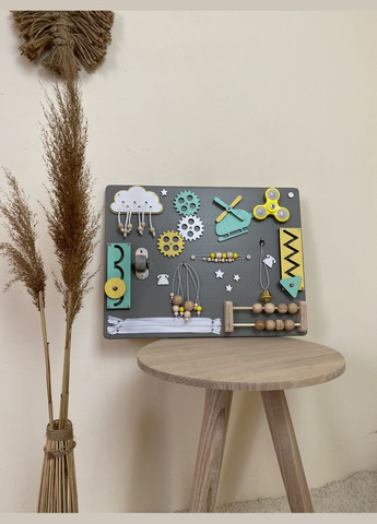 Бизиборд для самых маленьких развивающая деревянная игрушка 30х40 см No Brand (355890432)