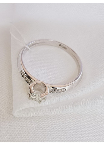 Золотое кольцо с бриллиантами, белое золото 585 пробы (17,5р). SOVA jewelry house (368778952)