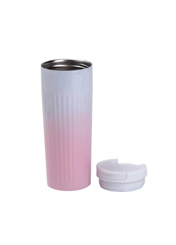 Термос металевий 500 мл термокухоль з нержавіючої сталі до 12 годин Рожевий Happy Life (362456164)