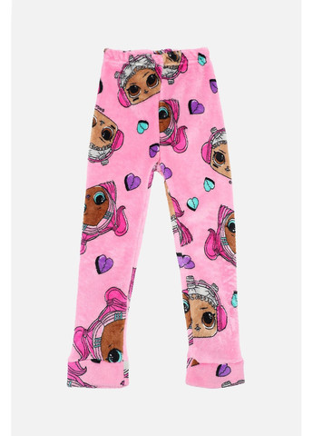 Розовая зимняя пижама с штанами для девочки цвет розовый цб-00286718 Kinderly