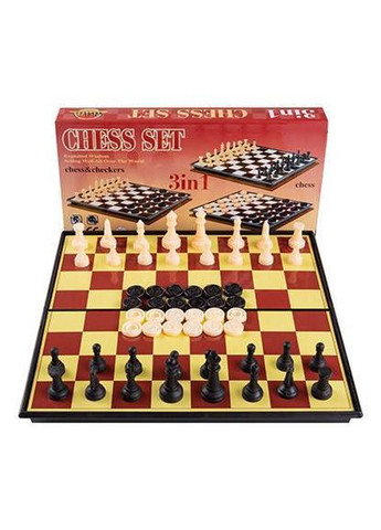 Шахматы, шашки 3х1, пластик, 21 х 21 см (3208А) SP-Sport (354703743)