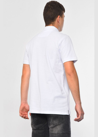 Біла футболка чоловіча поло білого кольору Let's Shop