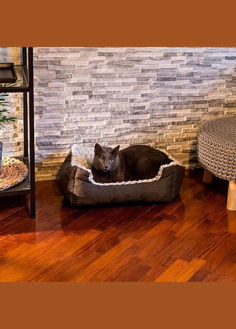 Лежак для собак і котів Sweetie 45 зі штучним хутром сірий 48x37x16 см 81064499 Ferplast (278258851)