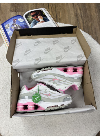 КРОССОВКИ ЖЕНСКИЕ NIKE SHOX RIDE 2 SUPREME WHITE PINK НАЙК ШОКС No Brand розовые демисезоны (367170028)
