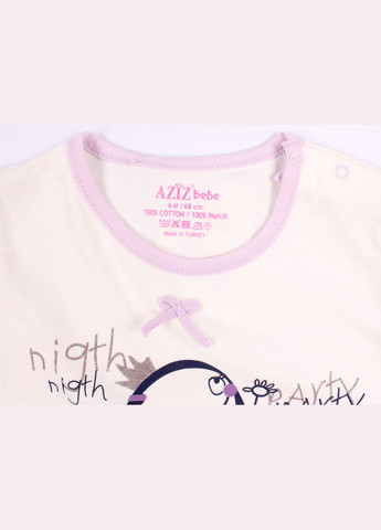 Лиловая пижама с коротким рукавом 3 ед. 009134 Aziz Bebe