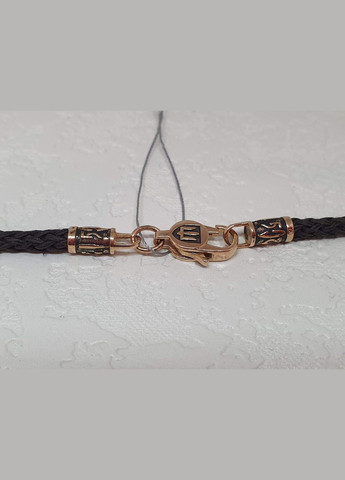 Ювелирный шнурок из текстиля с золотыми вставками "Трезубец". 400026 60 Ювелірне виробництво Андрія Доліна (289370027)