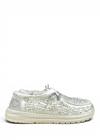 Мокасини Wendy Bridal Pearl (43474-138), Білий, Розмір 41 (US W10), устілка 27 см Hey Dude (400942334)