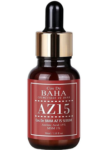 Сыворотка для лица с азелеиновой кислотой 15% AZ15 Serum 30ml (1459033-37735417) Cos De Baha (368640517)