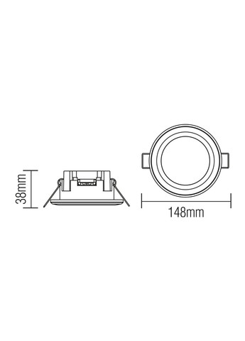 Светильник вмонтированный CARTER-12 Horoz Electric (346087582)