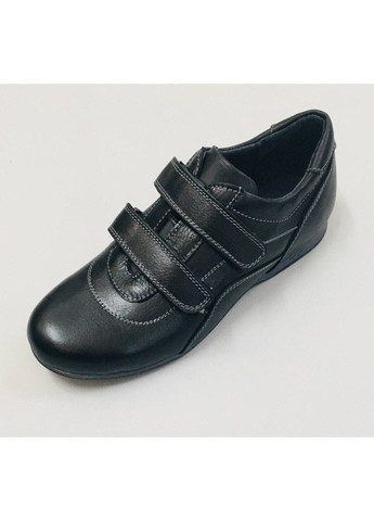 Черные туфли спортивные для мальчика на липучке Seboni