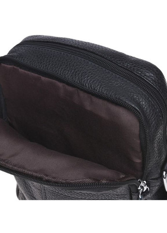 Сумка планшет через плечо мужская из натуральной кожи маленькая Черный 36583 Borsa Leather (353689931)