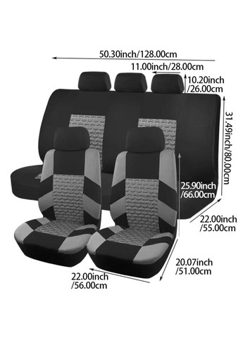 Авточехлы универсальные на сиденье, полный комплект No Brand (369475168)