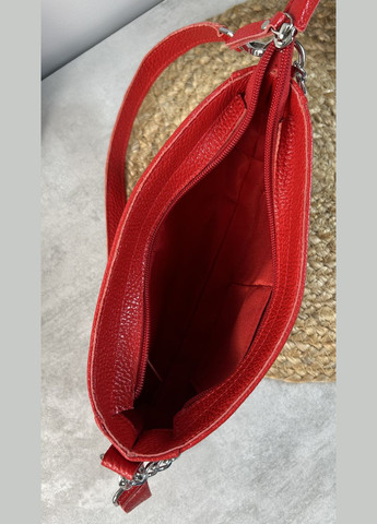 Жіноча шкіряна сумочка, Стильна сумка з натуральної шкіри, маленька червона сумка на плечі No Brand (354721983)