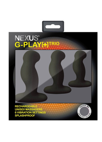 Набір вібраторів унісекс G-Play Trio Plus S/M/L, чорний Nexus (288538086)