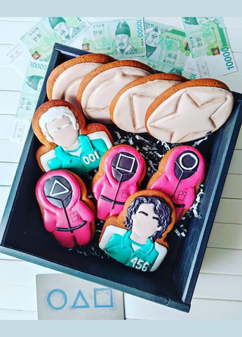 Сет крафтових медових пряників з серіалу Гра в Кальмара No Brand (318695523)