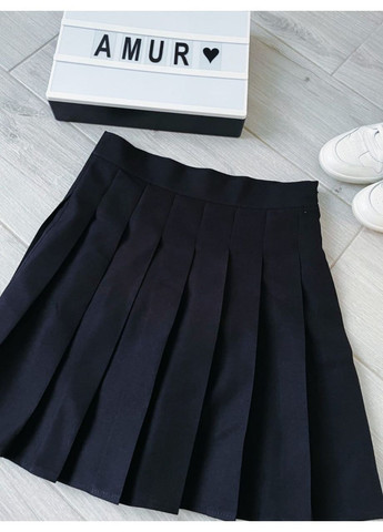 Черная женская юбка плиссе Osoblyva