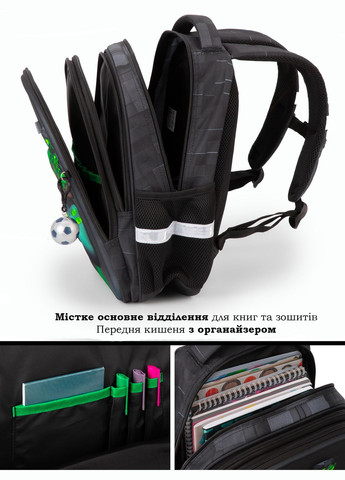 Ортопедичний шкільний рюкзак 6 в 1 для хлопчика 38х30х18 см Майнкрафт для молодших класів (170-57) School Standard (366290810)