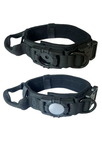 Ошейник для собак с креплением для AirTag, нейлоновый с металлической пряжкой-фастекс, Черный L (42-54см) AirPet (299915545)