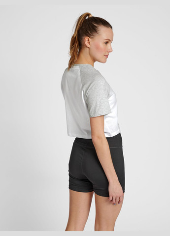 Футболка с логотипом для женщины 213648 белый, серый Hummel - (263130593)