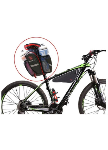 Велосумка – бардачок с карманами для бутылок Черный с серым (ВС-419-2) No Brand (373049562)